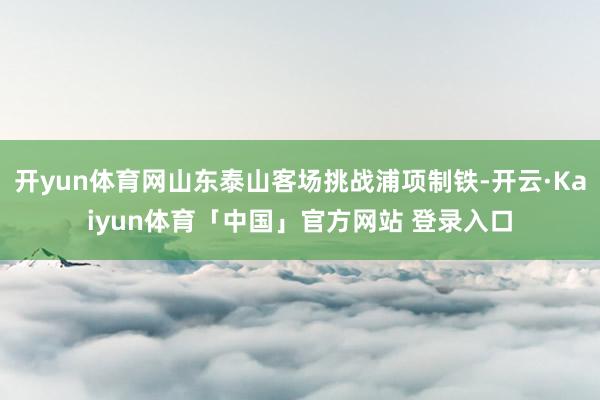 开yun体育网山东泰山客场挑战浦项制铁-开云·Kaiyun体育「中国」官方网站 登录入口